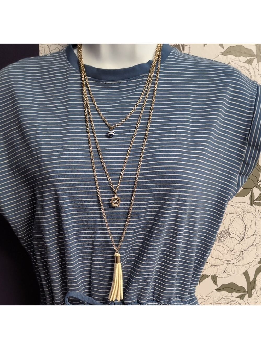Charming Charlie Nautical Necklace with Tassel - Picture 1 of 7